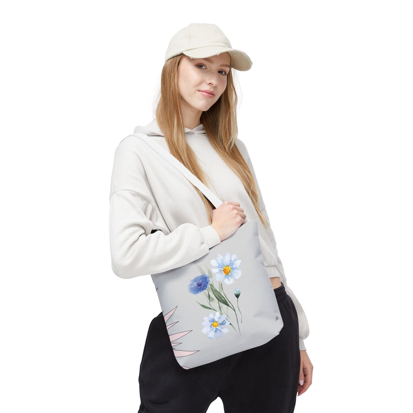 Charming Floral & Cute Bird Tote Bag, Eco-Friendly Shopping Bag, Great for Casual Outings, Gifts for Nature Lovers, Spring Accessories