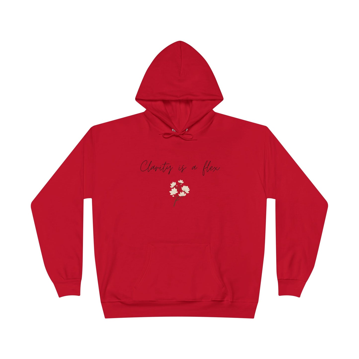 Charity Is a Flower Hoodie — Minimal Floral Charity Quote Pullover