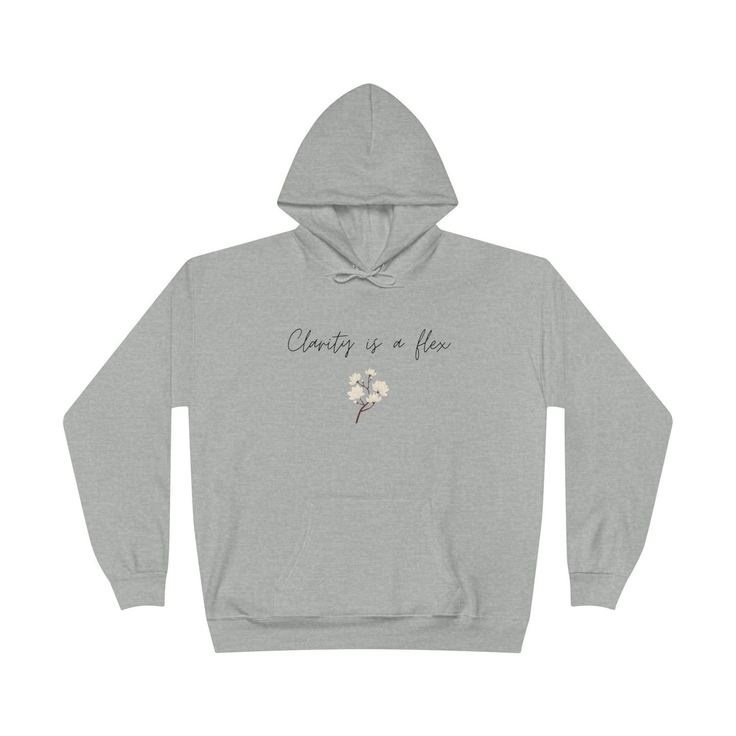 Charity Is a Flower Hoodie — Minimal Floral Charity Quote Pullover