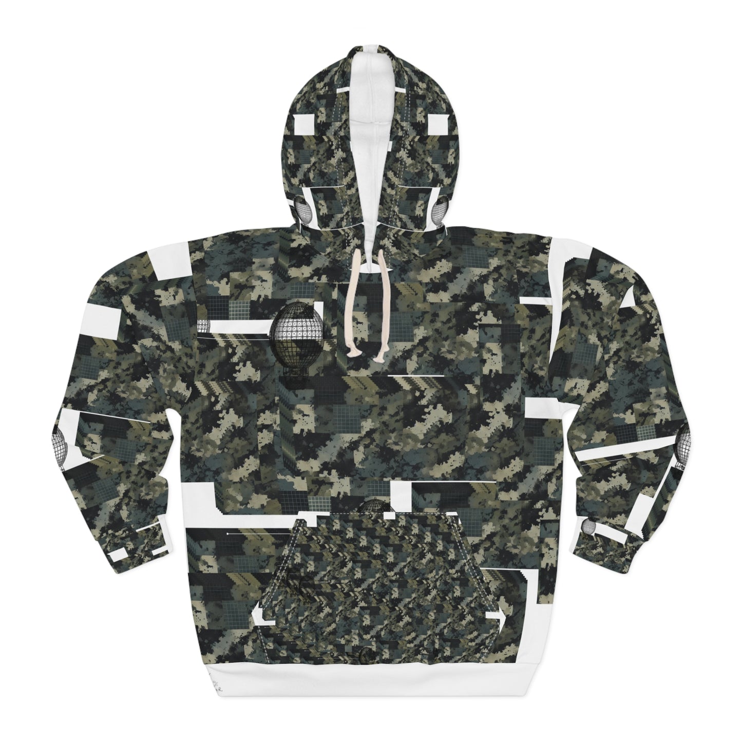Camo Pattern Unisex Pullover Hoodie, Casual Wear, Street Style, Outdoor Adventure, Gift for Him/Her, Cozy Comfort