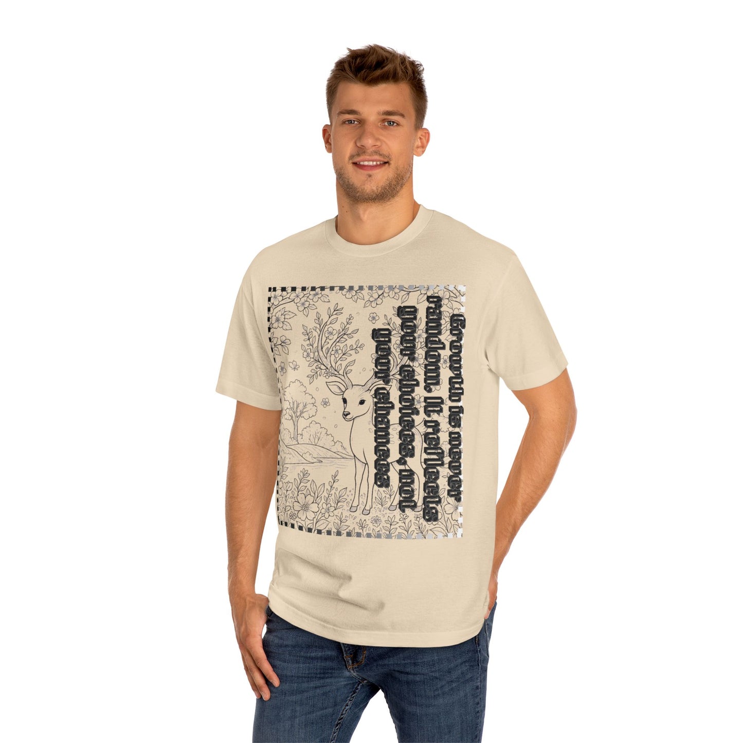 Whimsical Deer Unisex Classic Tee, Nature Lovers Shirt, Gift for Animal Enthusiasts, Eco-Friendly Fashion, Casual Wear