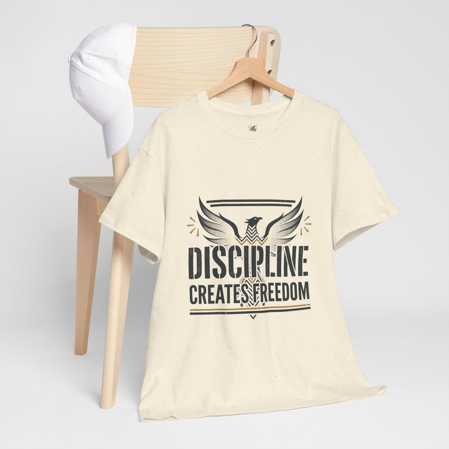 Discipline Creates Freedom T-Shirt — Motivational Eagle Fitness Tee