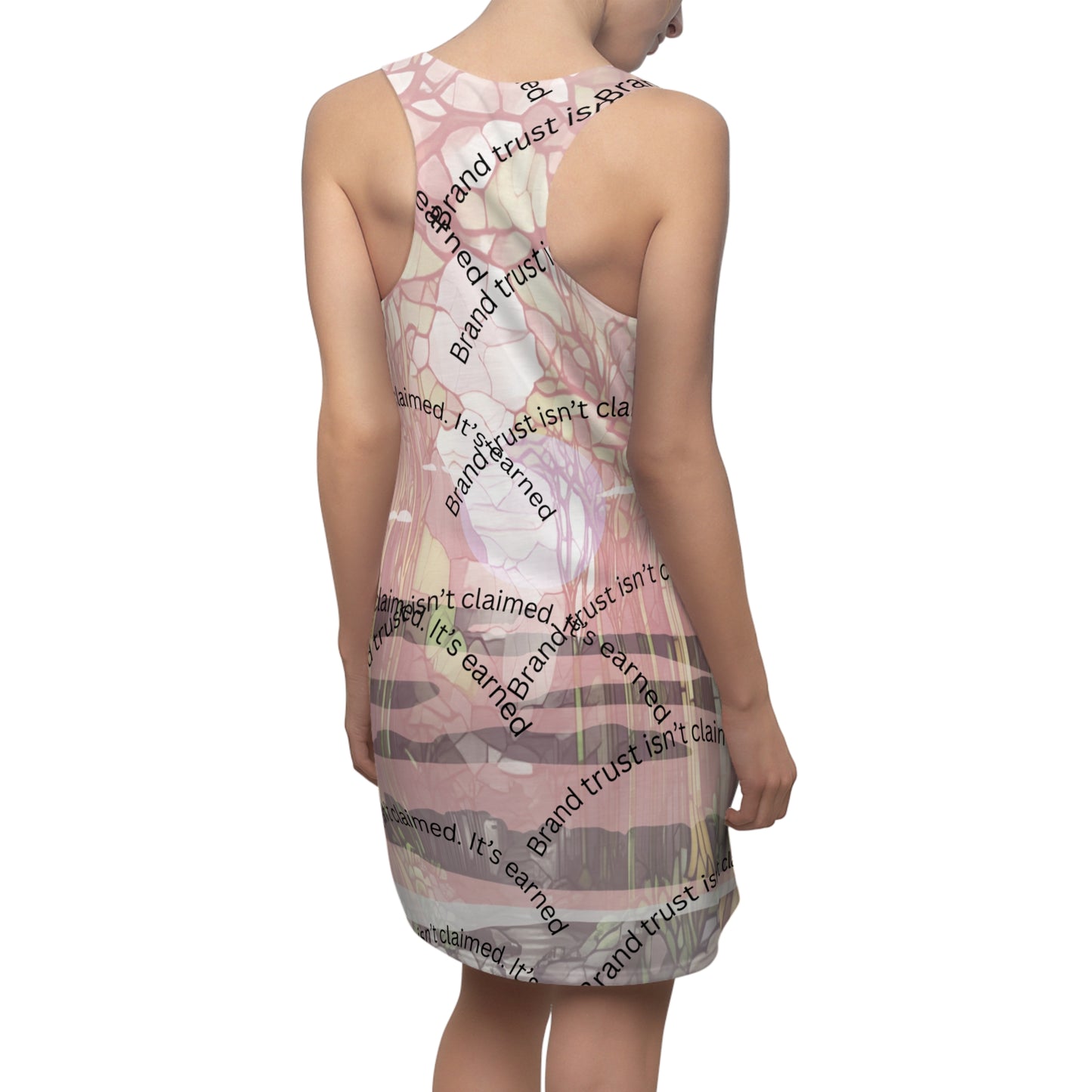 Trust Isn't Claimed Women's Racerback Dress, Casual Summer Dress, Festival Outfit, Beachwear, Everyday Summer Style