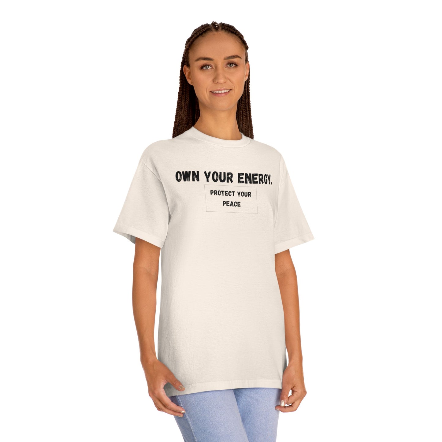 Own Your Energy Unisex Classic Tee - Protect Your Peace, Motivational T-Shirt, Inspirational Gift, Relaxation Fashion, Casual Everyday Wear