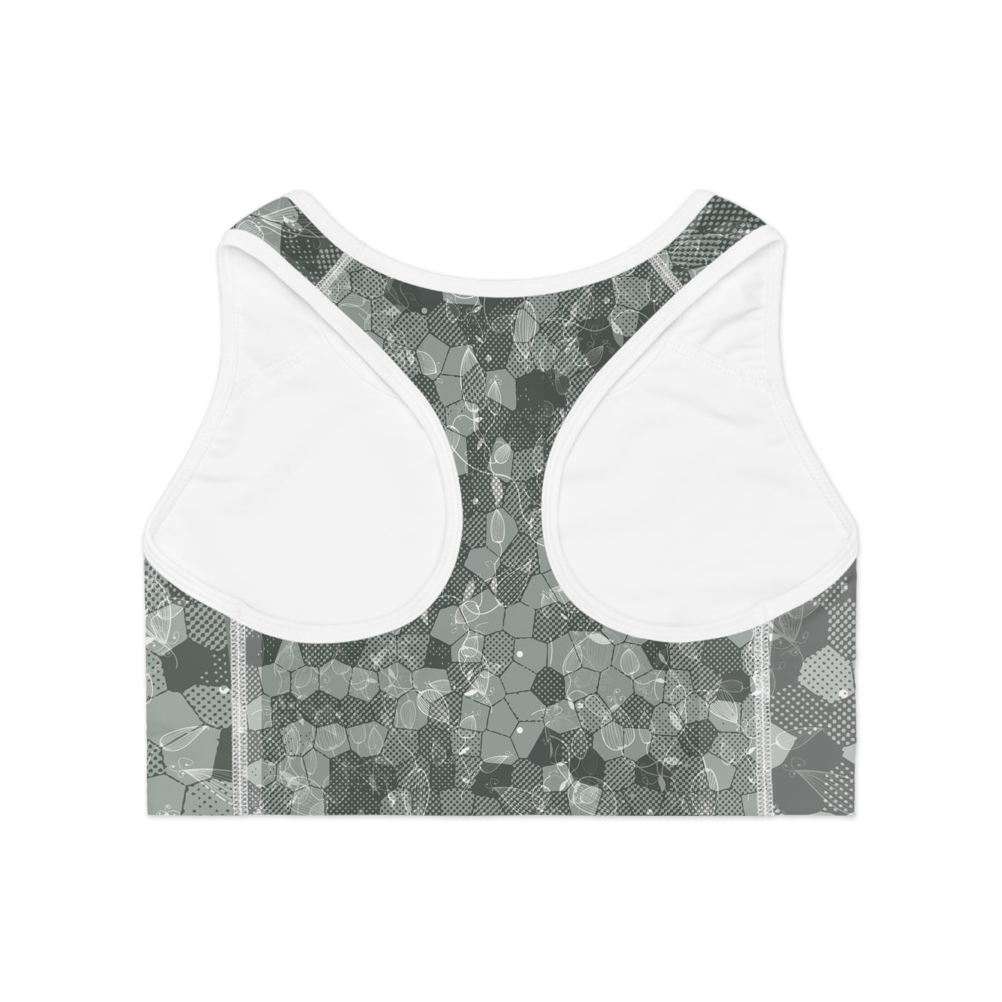 Stylish Sports Bra with Unique Hexagonal Pattern, Activewear for Yoga, Fitness, Dance, Gym, Workout, Gift for Athletes
