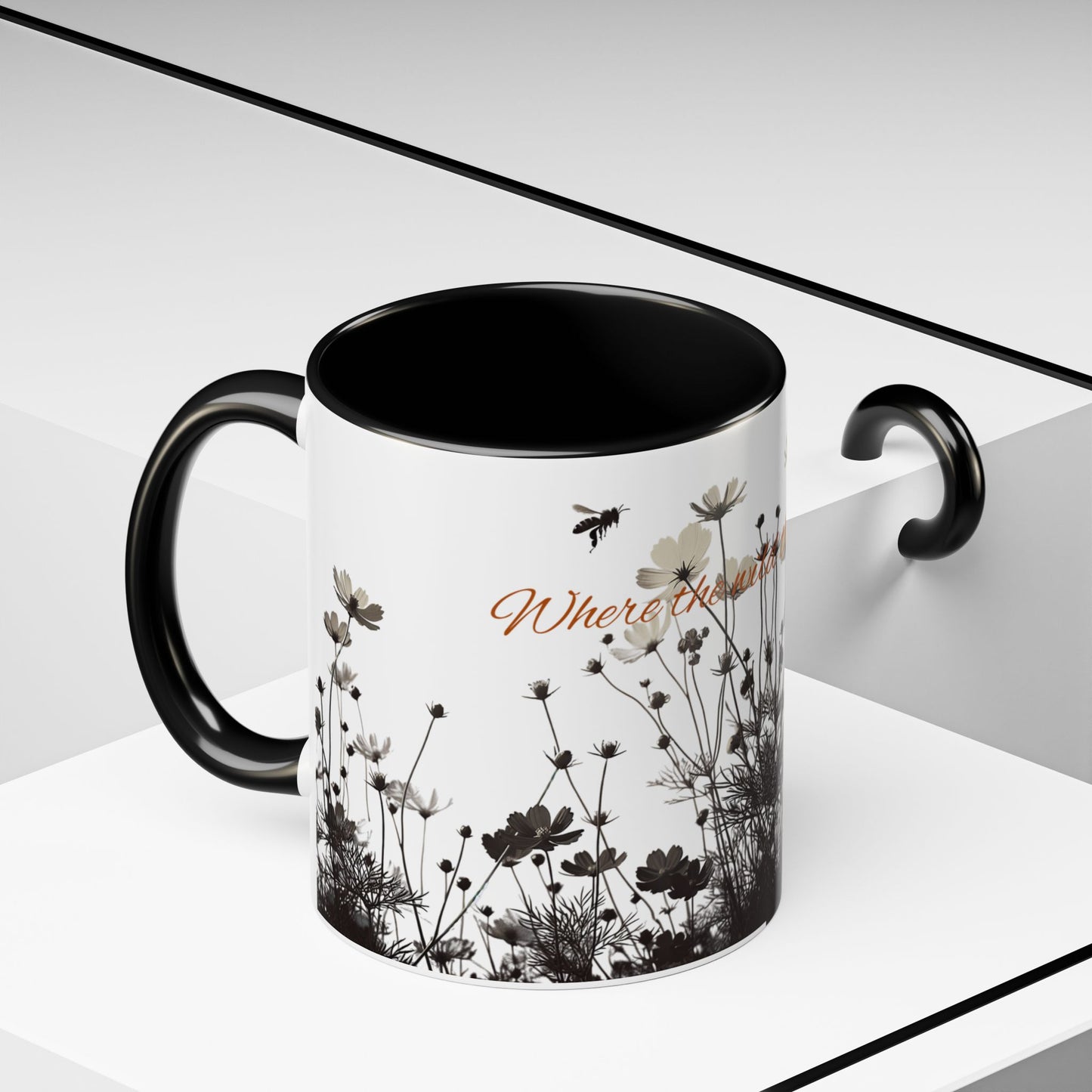 Floral Accent Coffee Mug