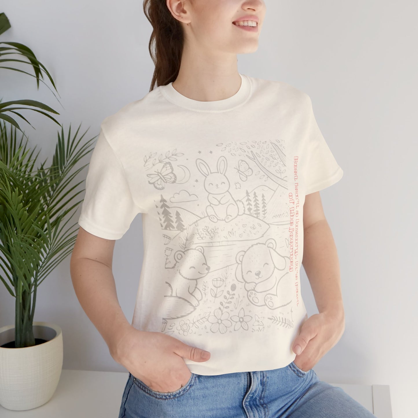 Cute Animal Design Unisex Jersey Tee, Gift for Animal Lovers, Nature Lover Shirt, Spring Fashion Tee, Kids & Adults T-Shirt