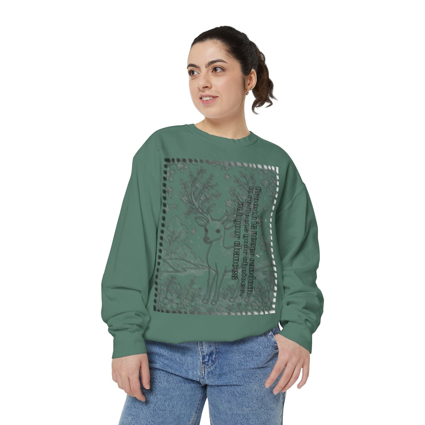Stylish Unisex Sweatshirt with Deer Design, Cozy Autumn Loungewear, Gift for Him/Her, Perfect for Holidays, Nature Lovers