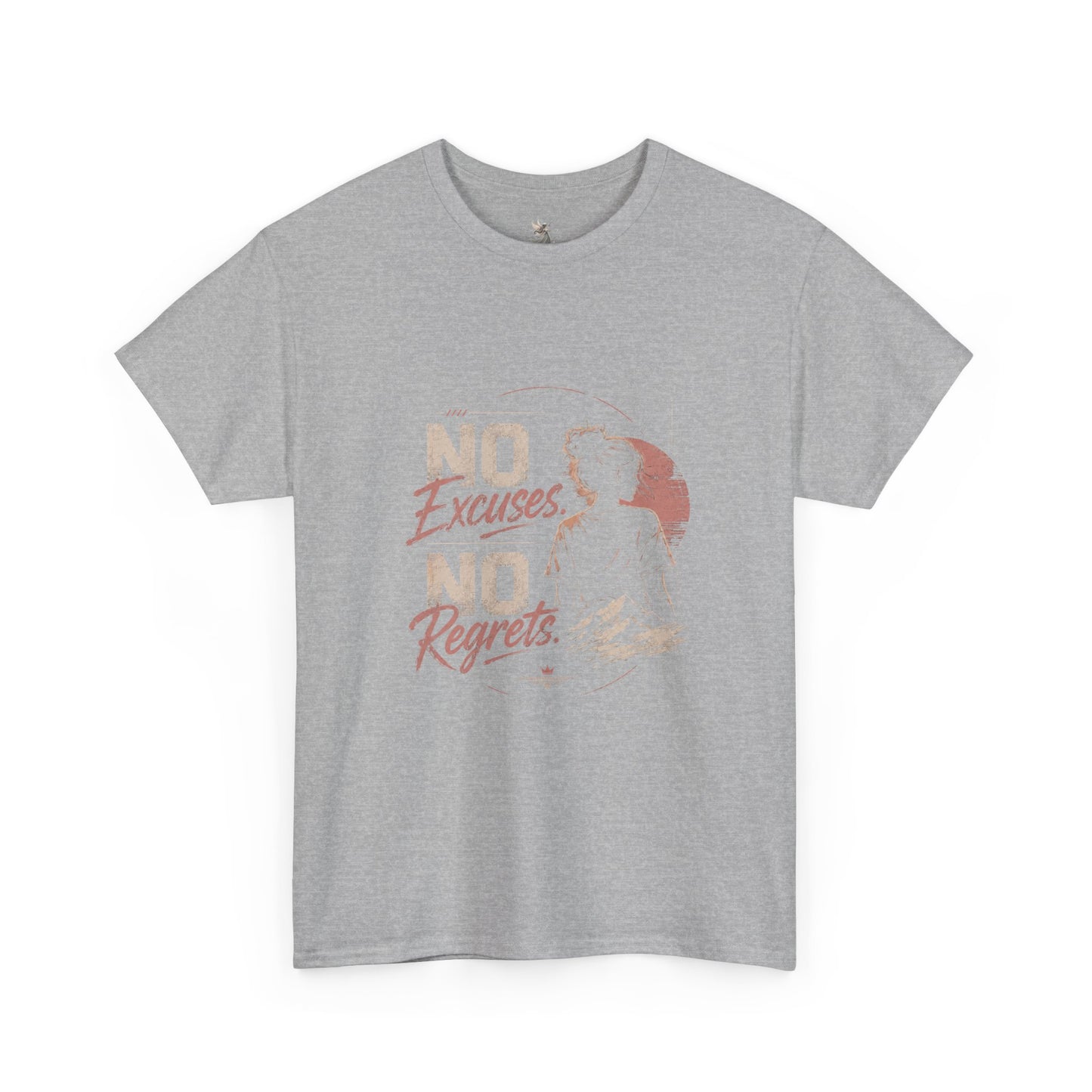 No Excuses No Regrets Tee | Motivational Graphic T-Shirt | Silhouette Design
