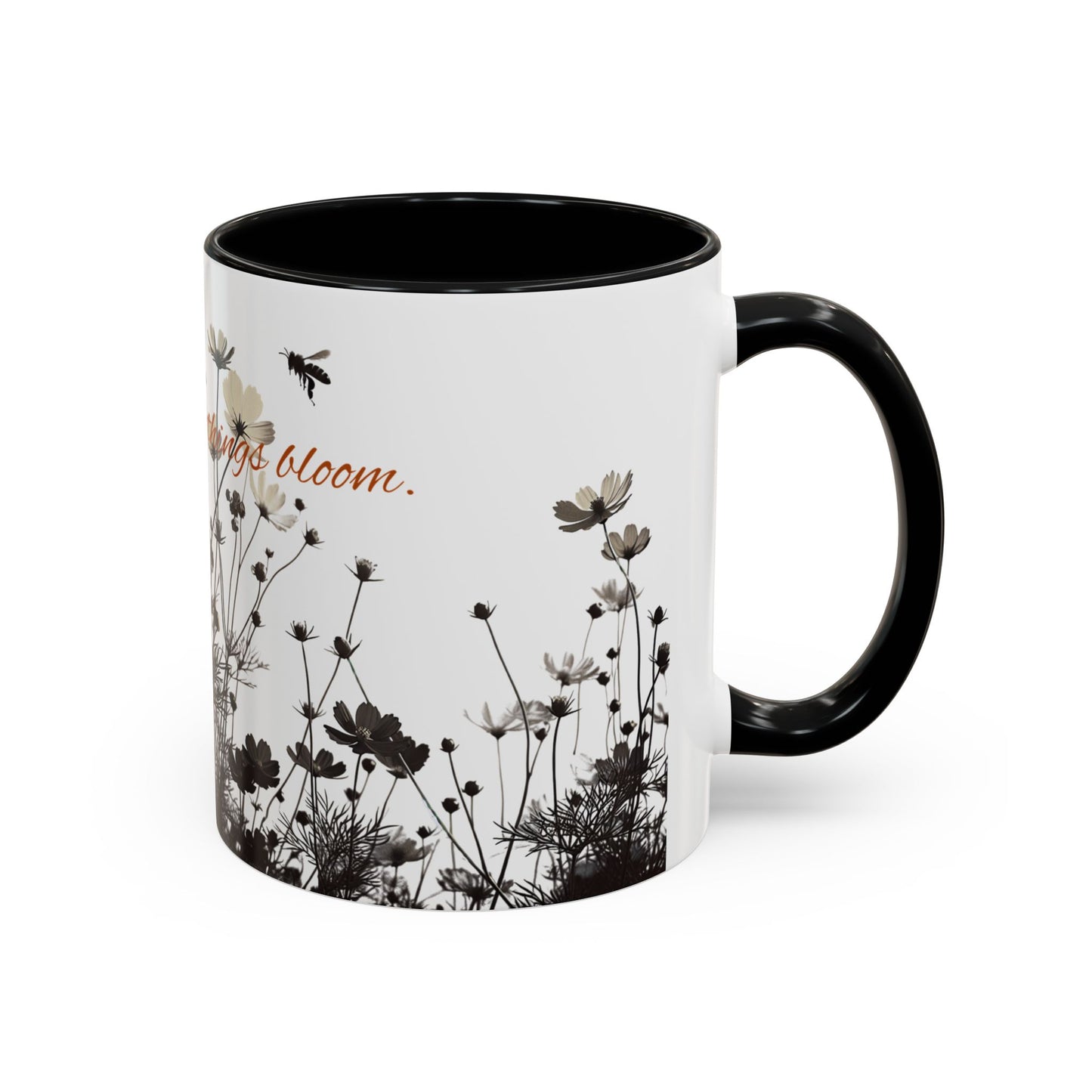 Floral Accent Coffee Mug