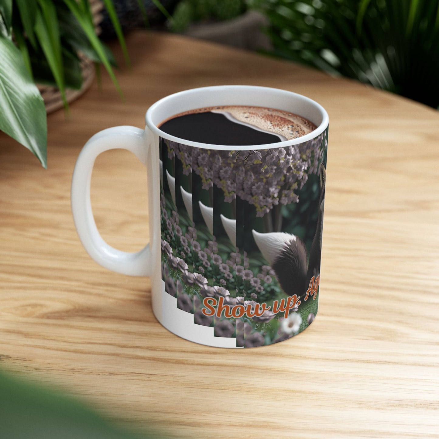 Whimsical Fox Ceramic Mug with Inspirational Quote, Cute Gift for Animal Lovers, Coffee Tea Cup, Nature Lover's Mug, Unique Home Decor