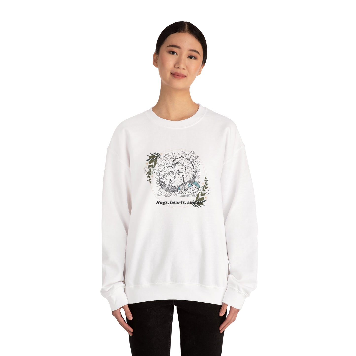 Hedgehog Sweatshirt - Valentine's Day Love Illustration