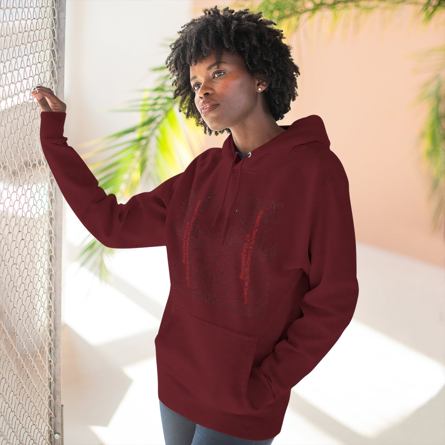 Cozy Three-Panel Fleece Hoodie, Comfortable Sweatshirt for Casual Outings, Perfect Gift for Fall, Winter, Friends, Family