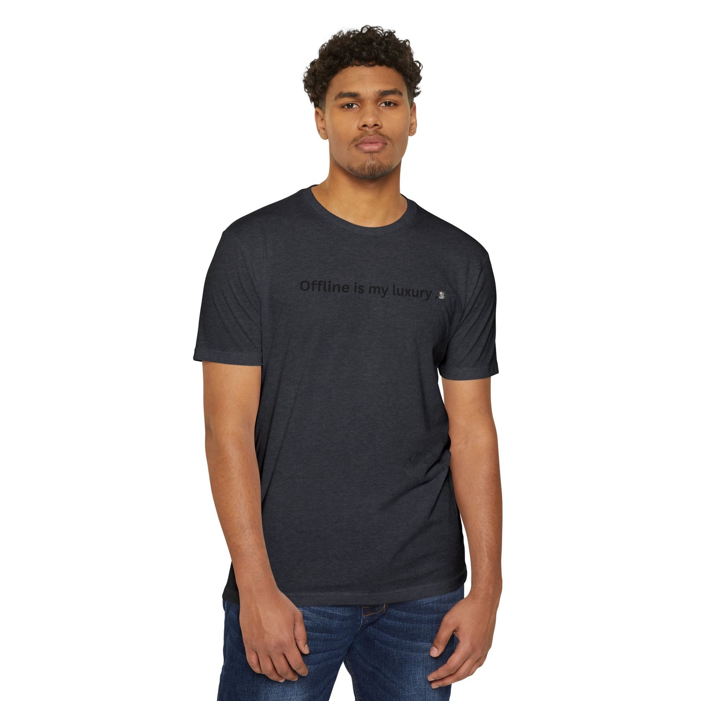 Unisex Relaxed Fit T-Shirt - "Offline is my luxury" - Casual Wear, Gift for Nature Lovers, Mindfulness Apparel, Vintage Style Tee, [...]