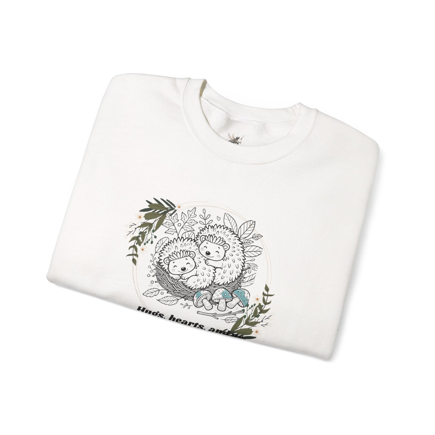 Hedgehog Sweatshirt - Valentine's Day Love Illustration