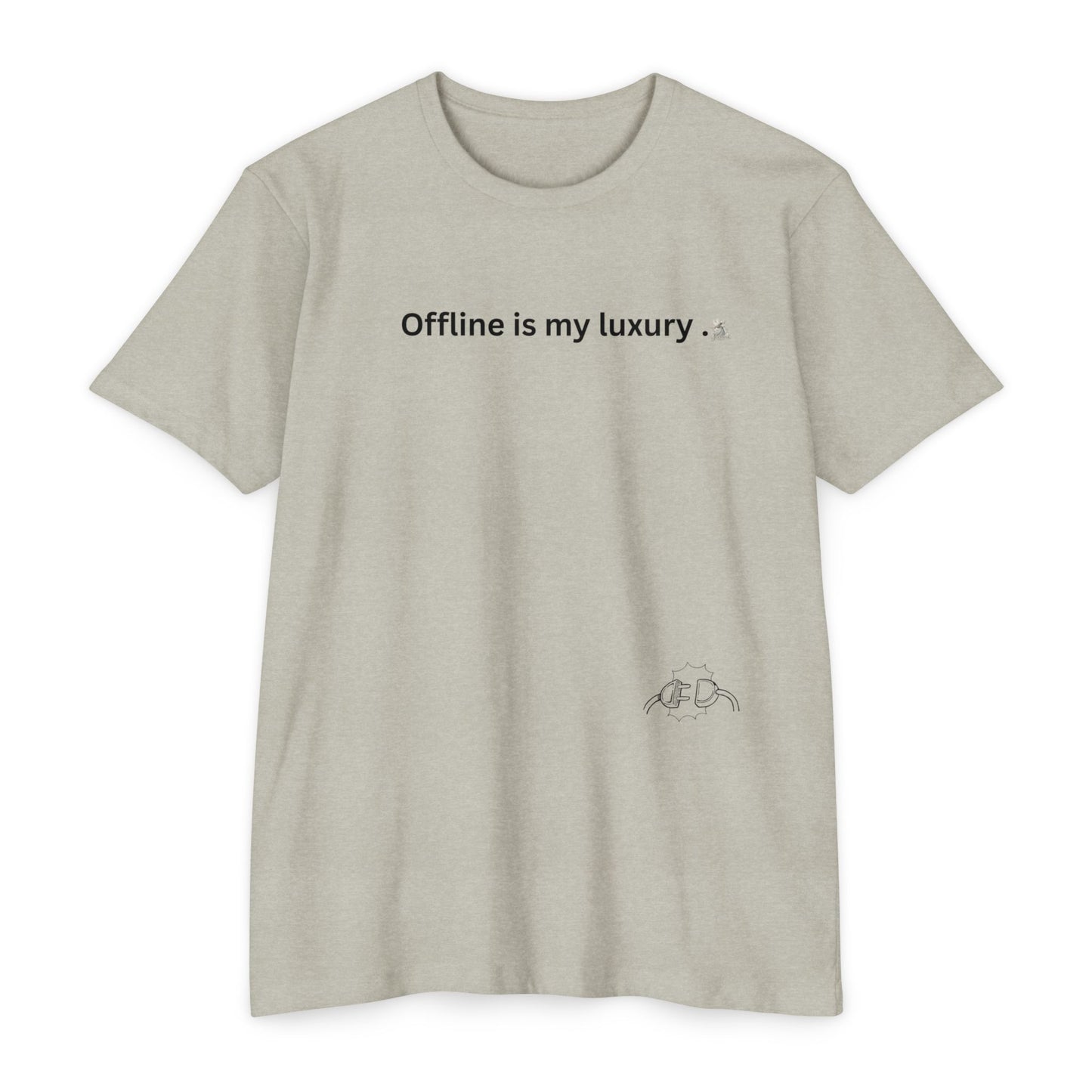 Unisex Relaxed Fit T-Shirt - "Offline is my luxury" - Casual Wear, Gift for Nature Lovers, Mindfulness Apparel, Vintage Style Tee, [...]
