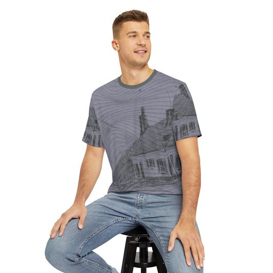 Stylish Home-Inspired Men's Tee, Graphic T-Shirt, Casual Wear, Unique Gift, Everyday Comfort, Black and White Art Design