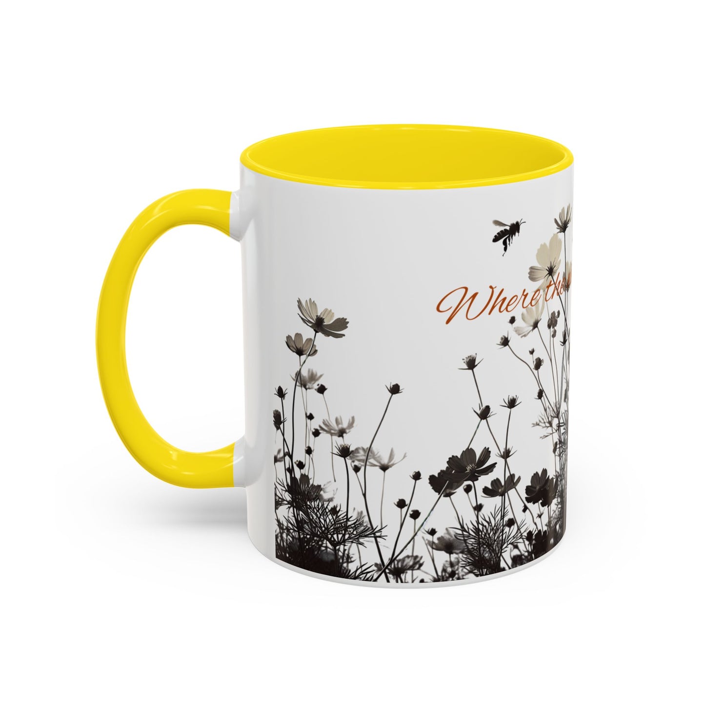 Floral Accent Coffee Mug