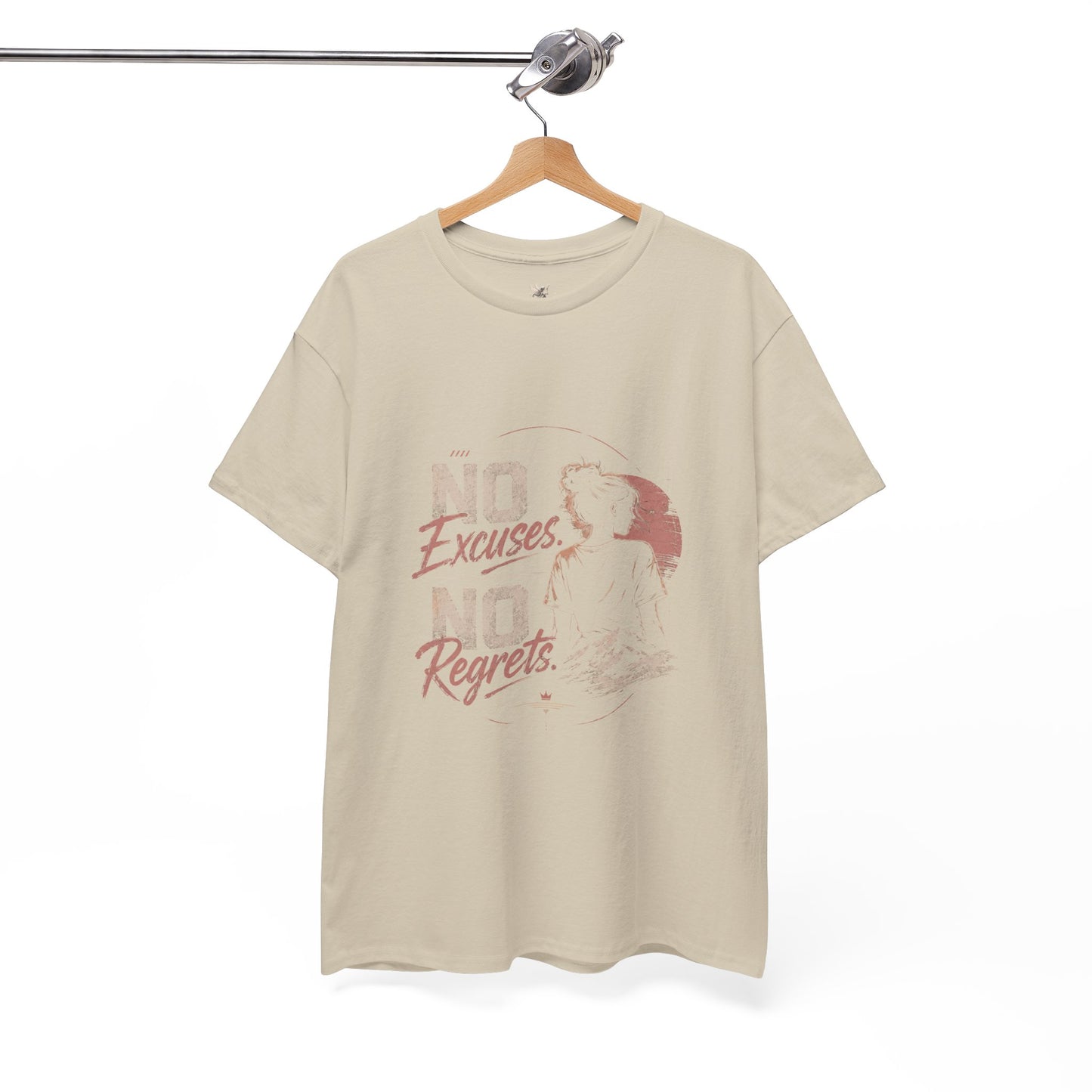 No Excuses No Regrets Tee | Motivational Graphic T-Shirt | Silhouette Design