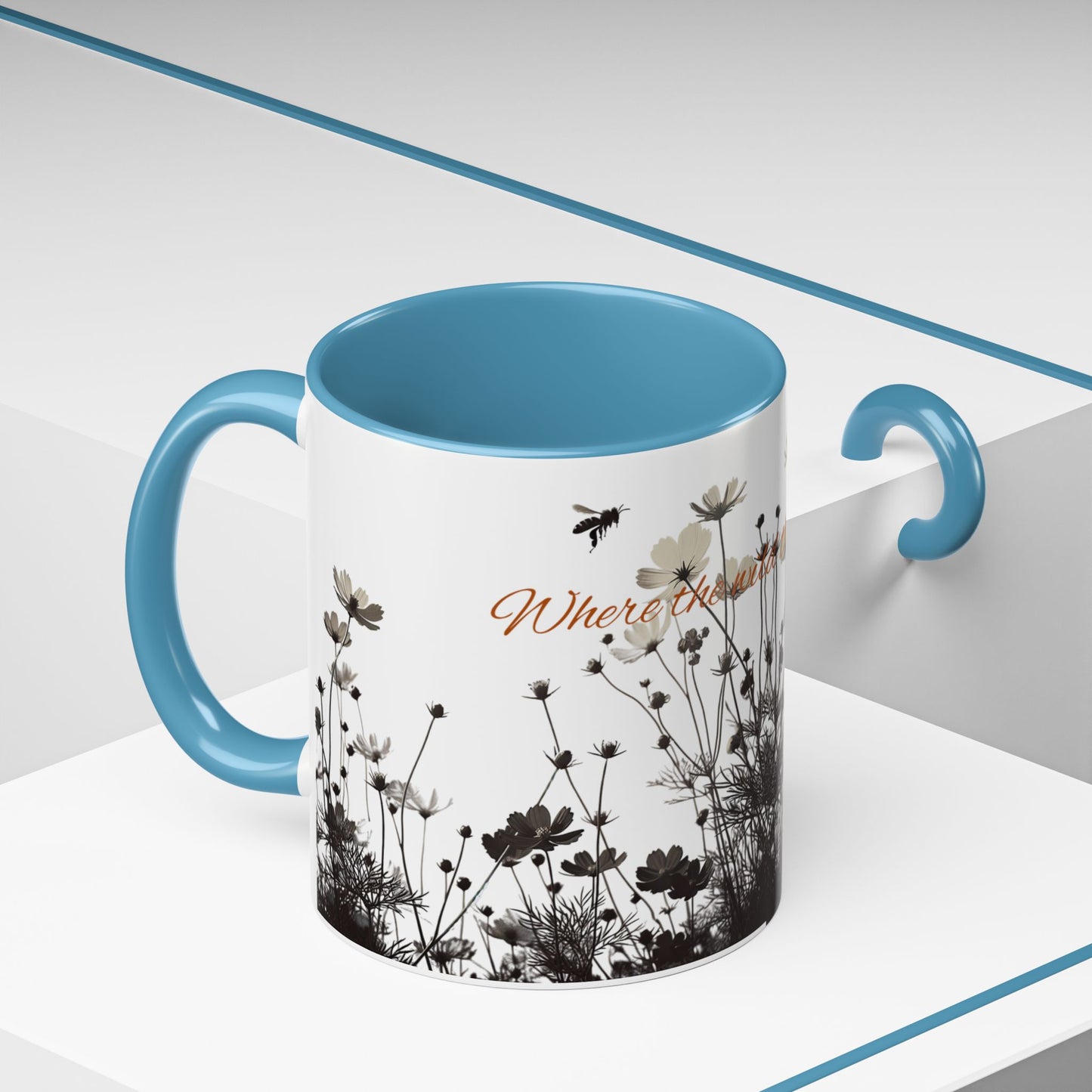 Floral Accent Coffee Mug