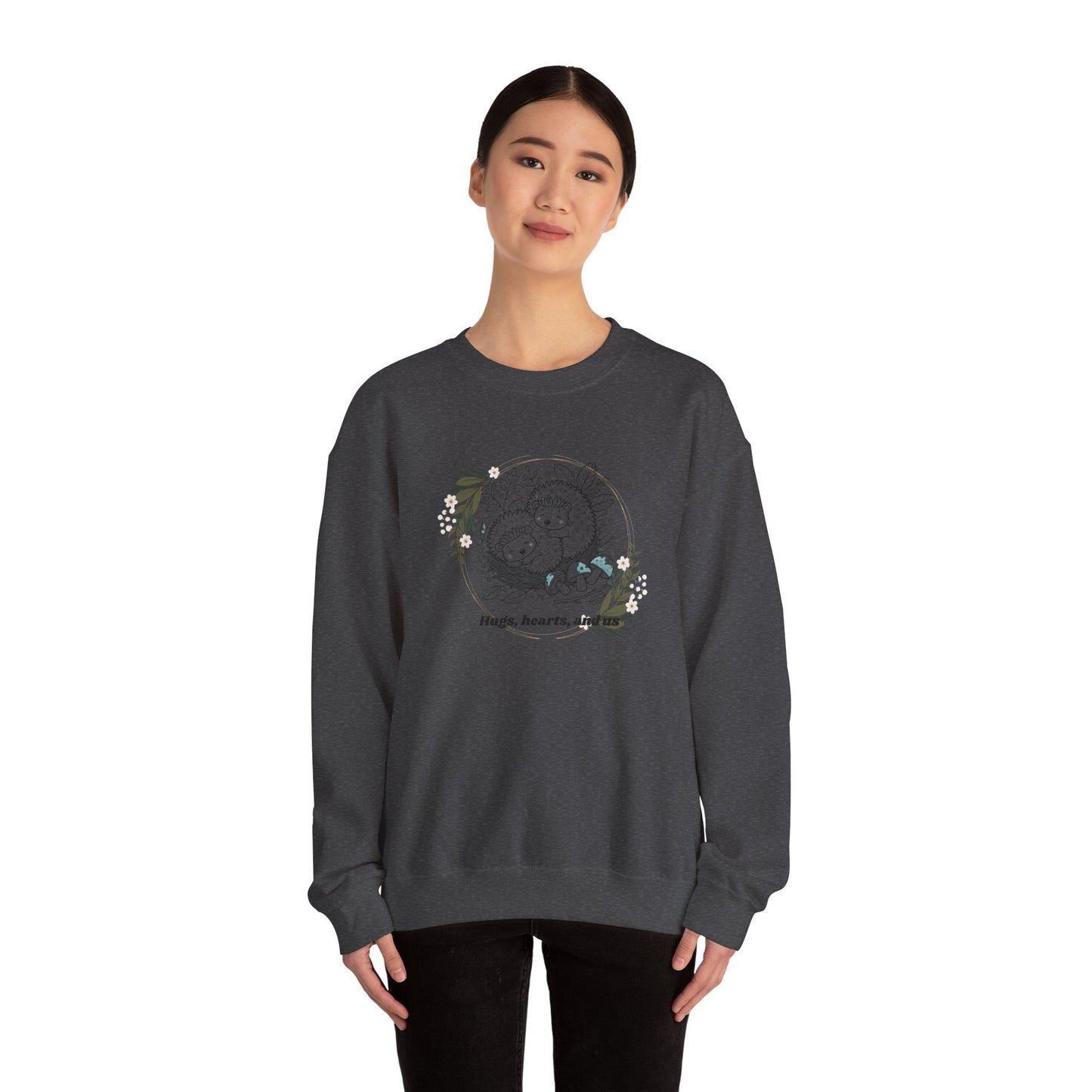 Hedgehog Sweatshirt - Valentine's Day Love Illustration
