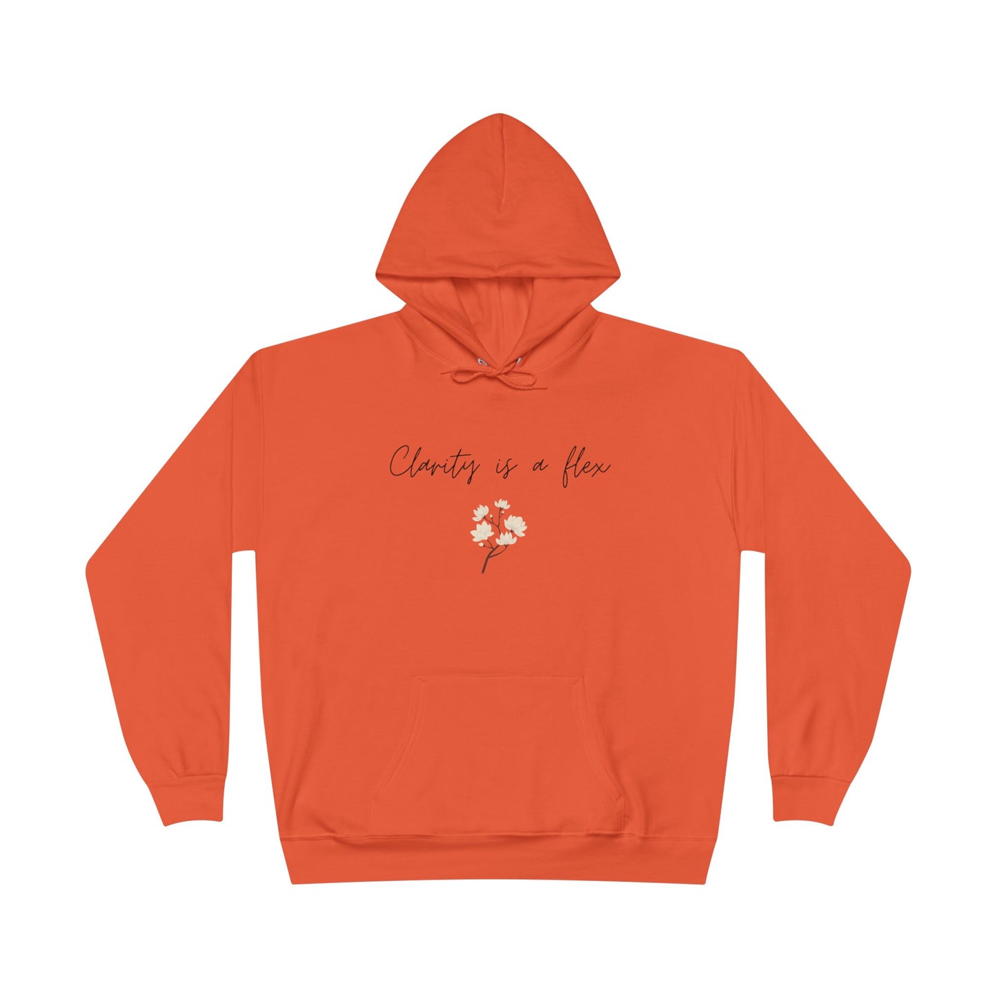 Charity Is a Flower Hoodie — Minimal Floral Charity Quote Pullover