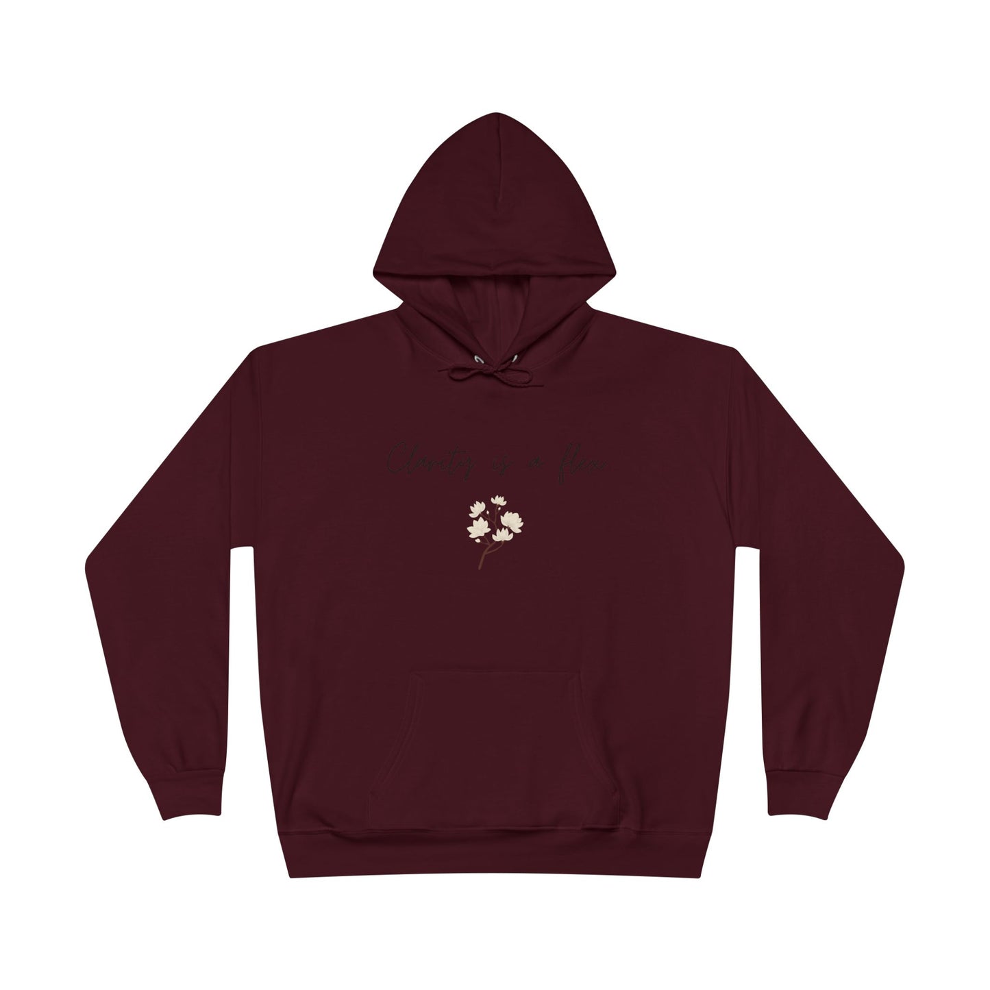 Charity Is a Flower Hoodie — Minimal Floral Charity Quote Pullover