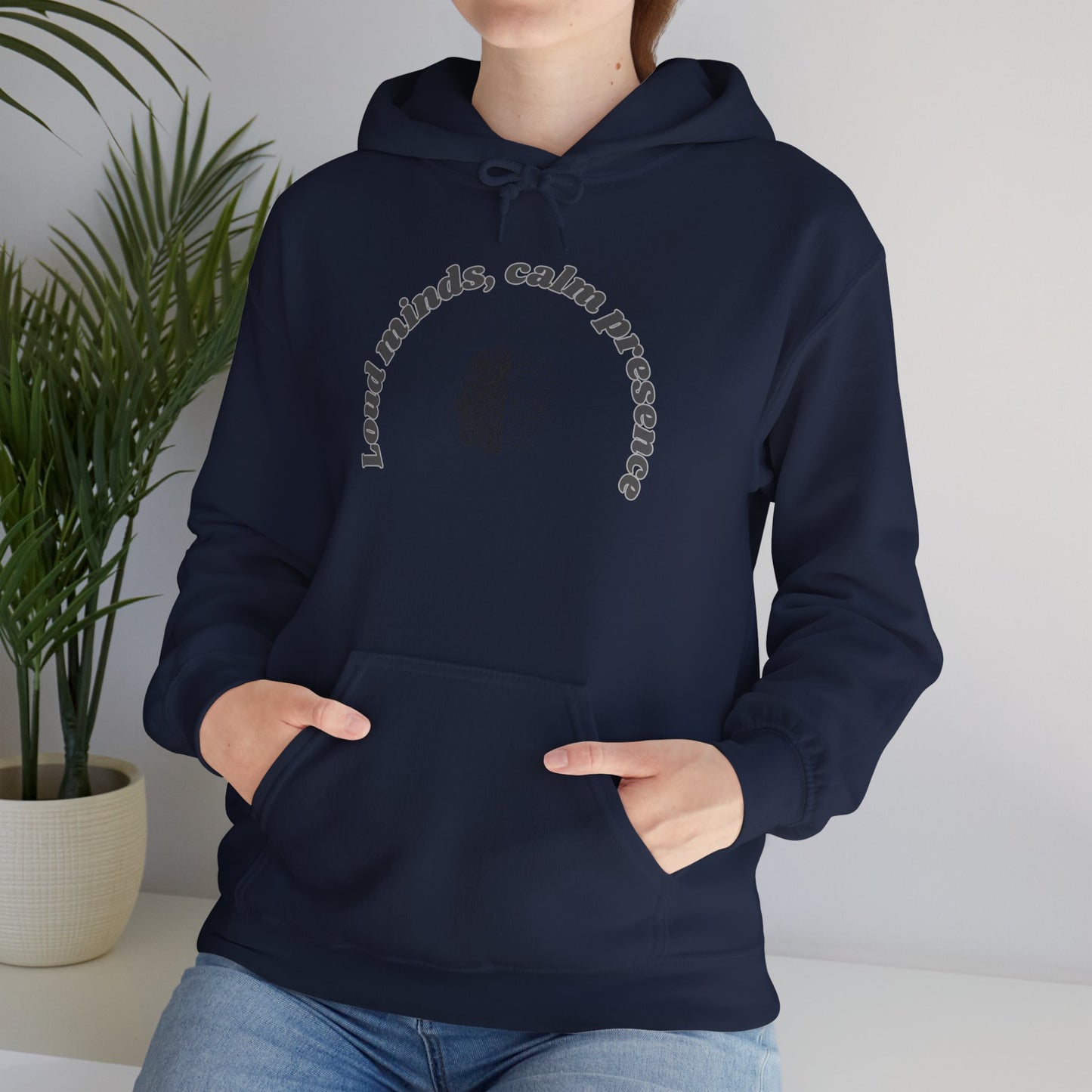 Calming Presence Hoodie - Unisex Heavy Blend™ Sweatshirt, Cozy Layer, Casual Wear, Mindfulness Gift, Relaxation Apparel