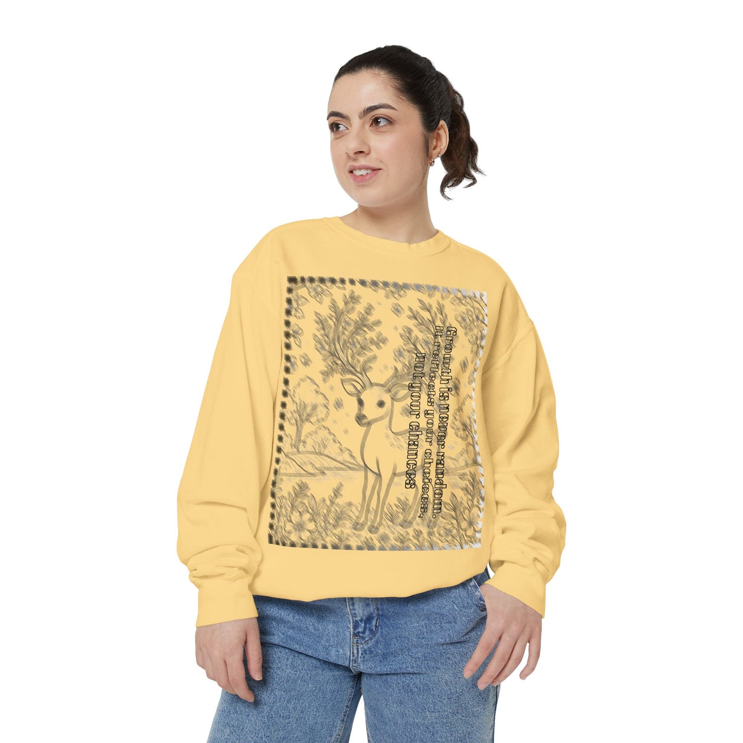 Stylish Unisex Sweatshirt with Deer Design, Cozy Autumn Loungewear, Gift for Him/Her, Perfect for Holidays, Nature Lovers