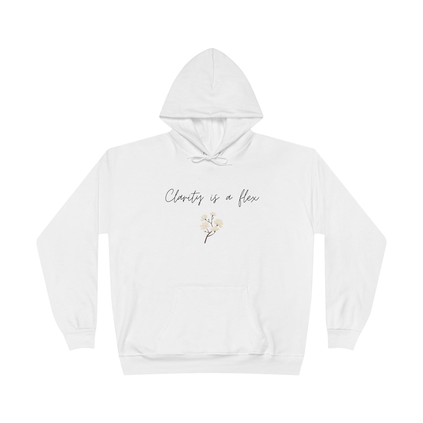 Charity Is a Flower Hoodie — Minimal Floral Charity Quote Pullover