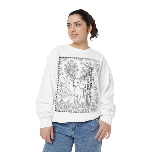 Stylish Unisex Sweatshirt with Deer Design, Cozy Autumn Loungewear, Gift for Him/Her, Perfect for Holidays, Nature Lovers