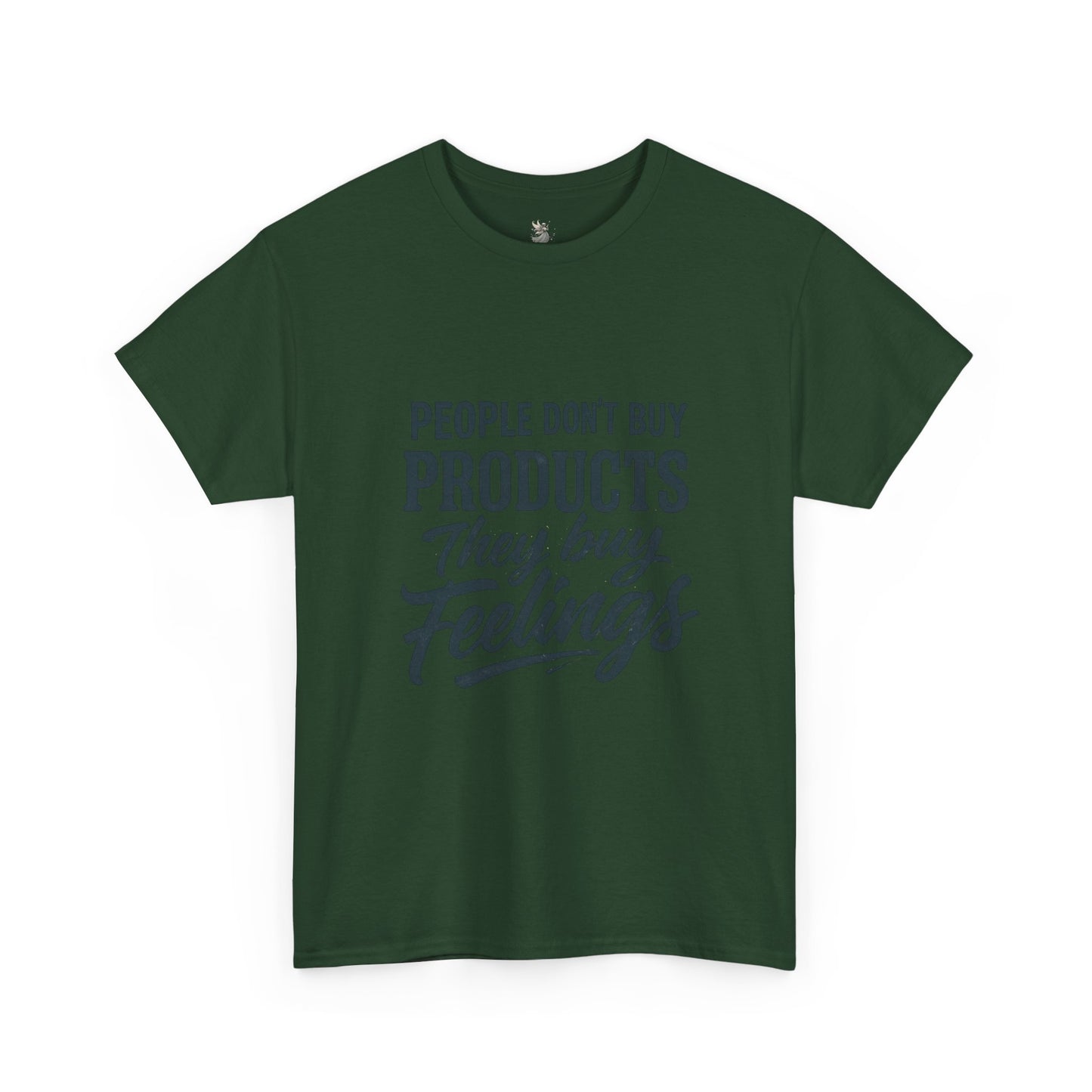 Unisex Heavy Cotton Tee: 'People Don't Buy Products, They Buy Feelings' - Casual Fashion, Gift Idea, Everyday Wear, Comfortable Style, [...]