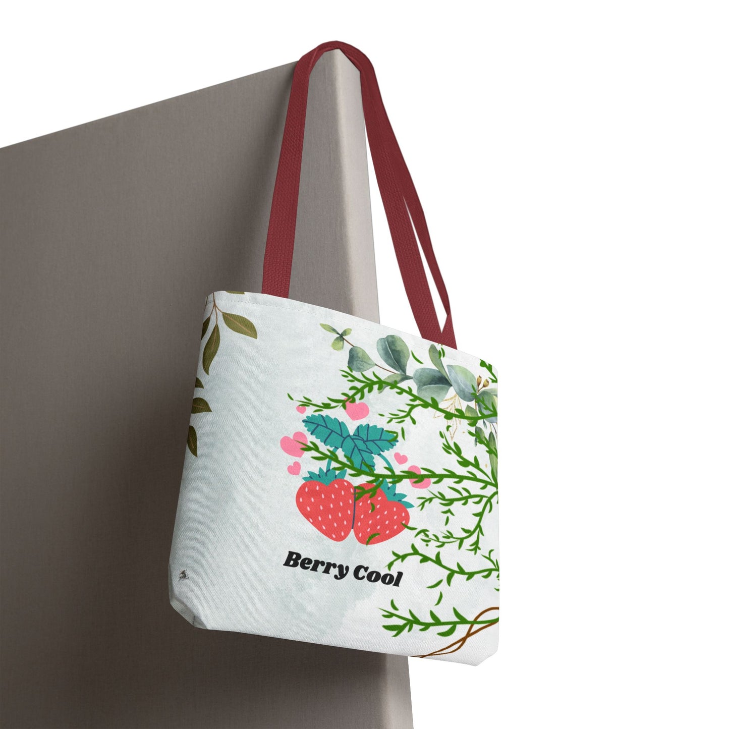 Berry Cool Tote Bag, Spring Fashion Accessory, Eco-Friendly Shopping Bag, Gift for Her, Floral Tote