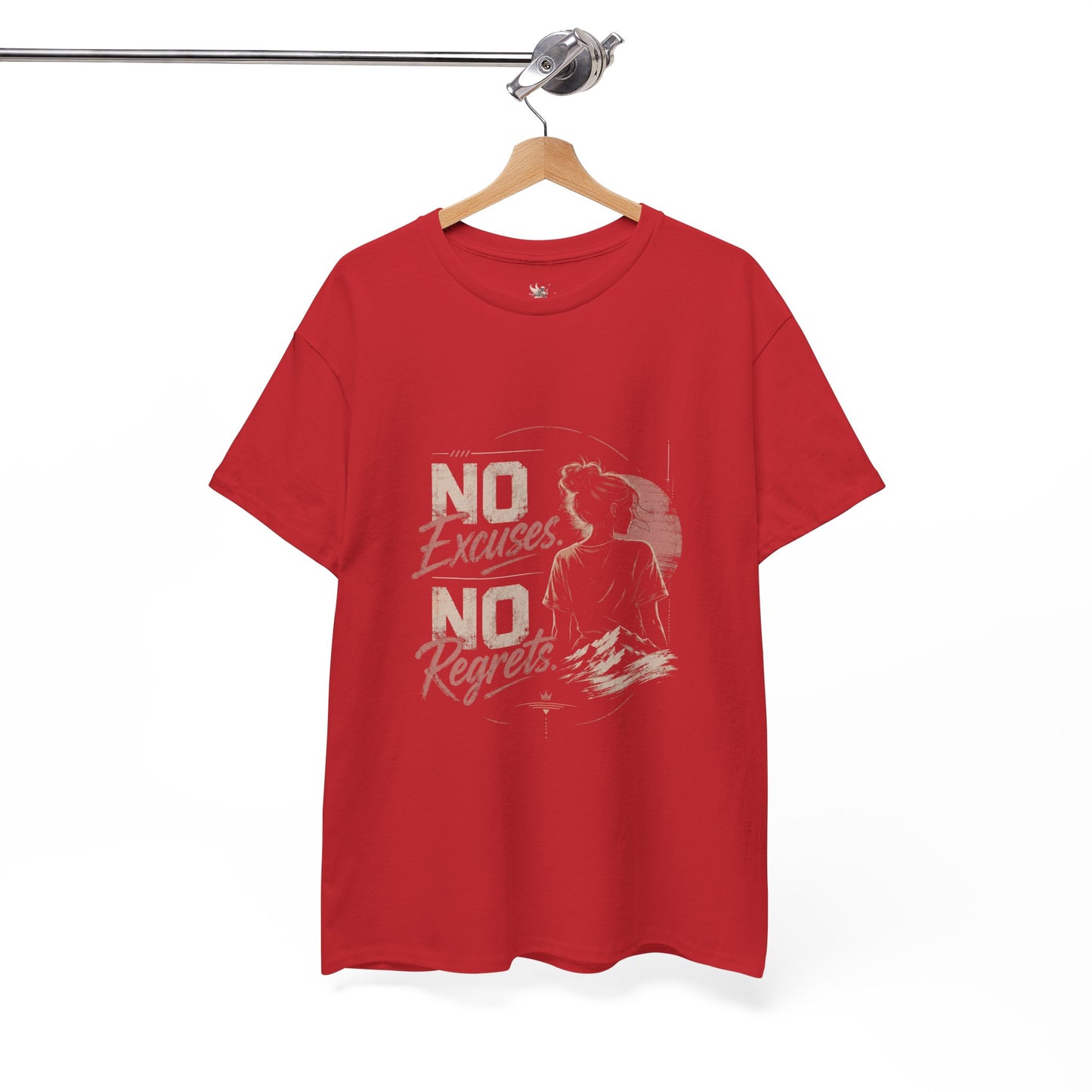 No Excuses No Regrets Tee | Motivational Graphic T-Shirt | Silhouette Design