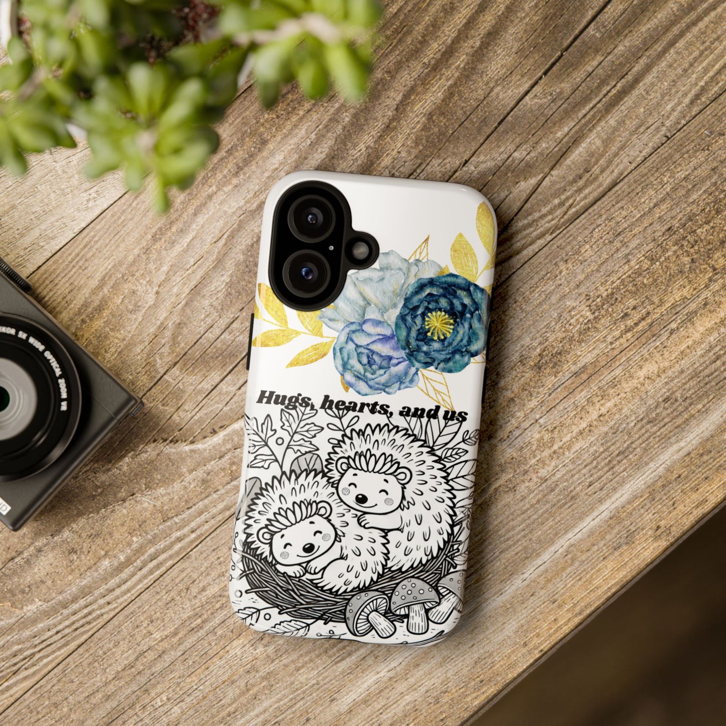 Phone Cases - Adorable Hedgehogs Valentine's Day Design