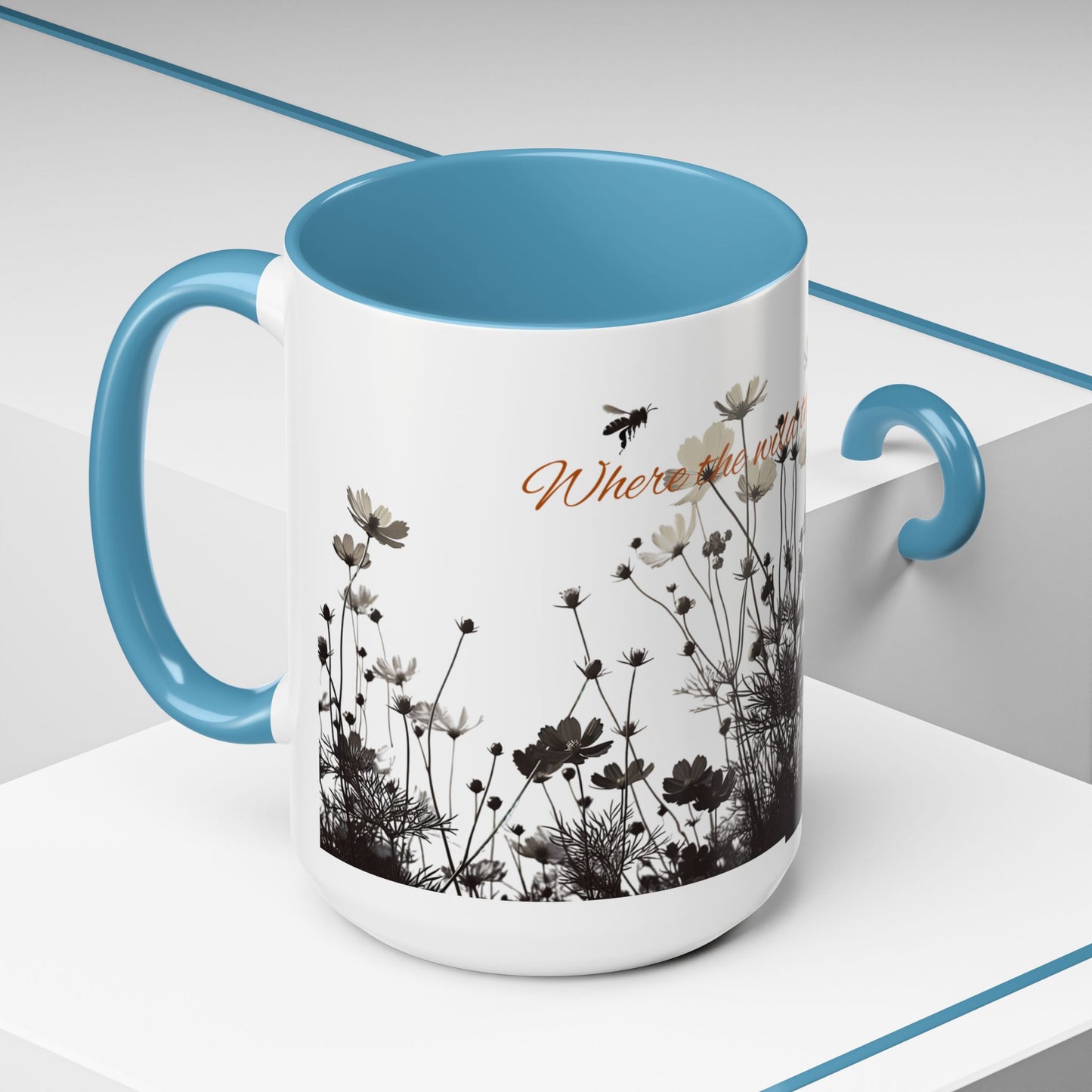 Floral Accent Coffee Mug