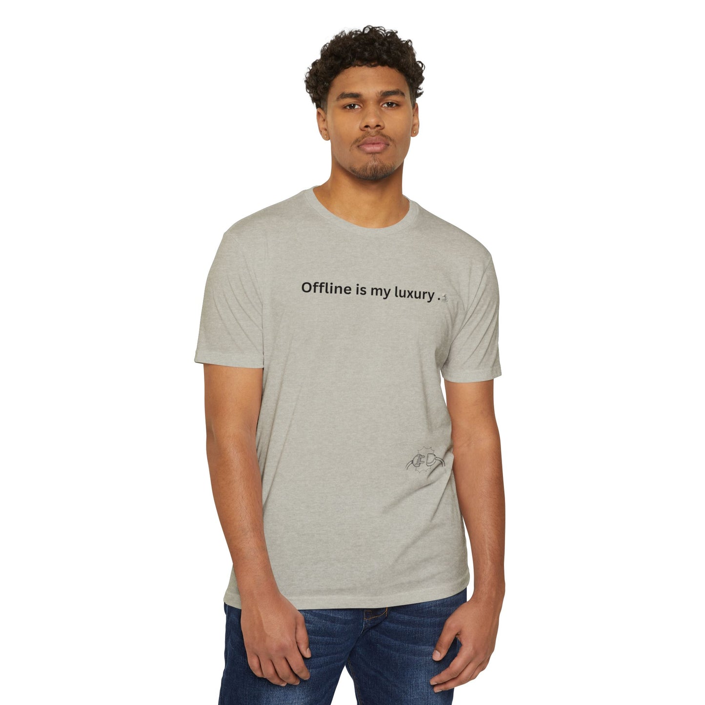 Unisex Relaxed Fit T-Shirt - "Offline is my luxury" - Casual Wear, Gift for Nature Lovers, Mindfulness Apparel, Vintage Style Tee, [...]