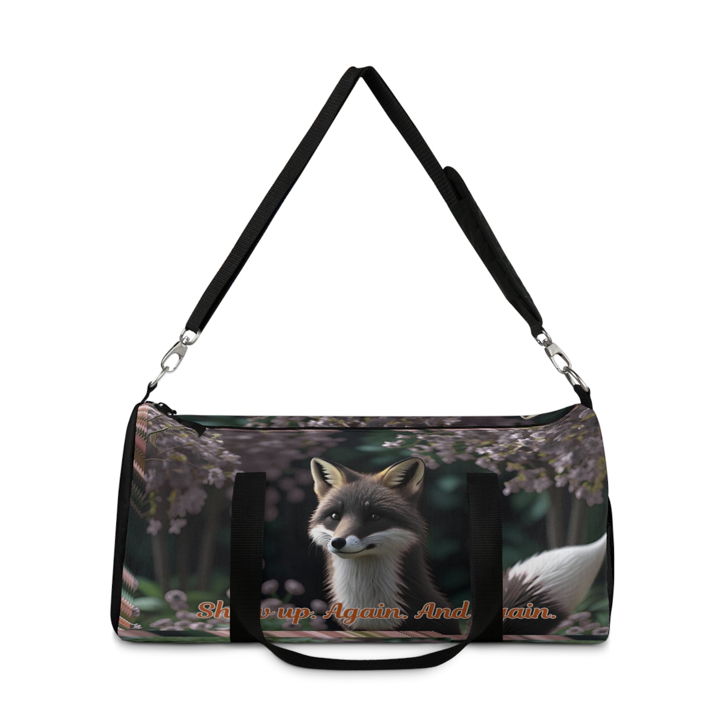 Floral Fox Duffel Bag | Perfect for Gym, Yoga, Travel, Gifts, Outdoor Adventures | Ideal for Nature Lovers!