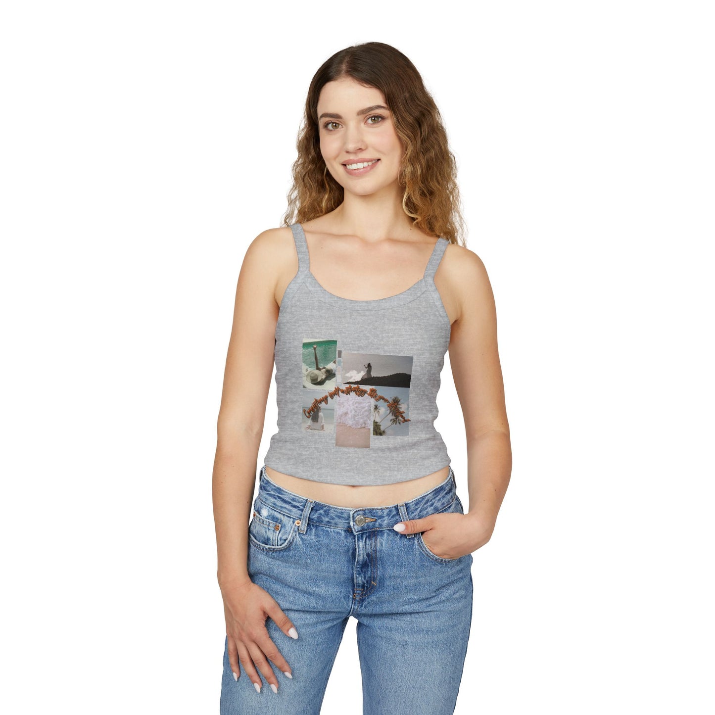 Chic Women's Spaghetti Strap Tank Top, Summer Essential, Vacation Wear, Beach Party, Casual Outfit, Stylish Layering Top