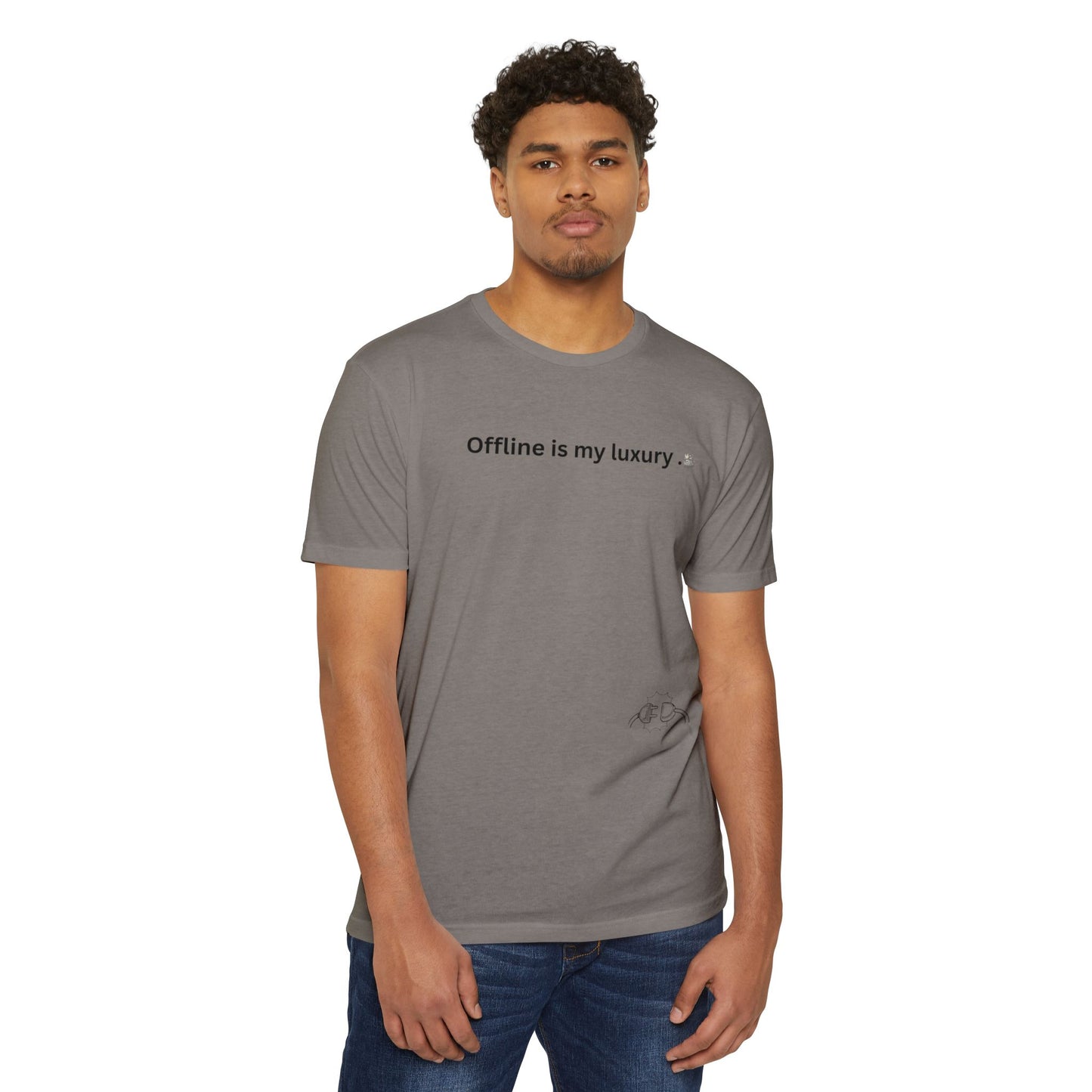 Unisex Relaxed Fit T-Shirt - "Offline is my luxury" - Casual Wear, Gift for Nature Lovers, Mindfulness Apparel, Vintage Style Tee, [...]