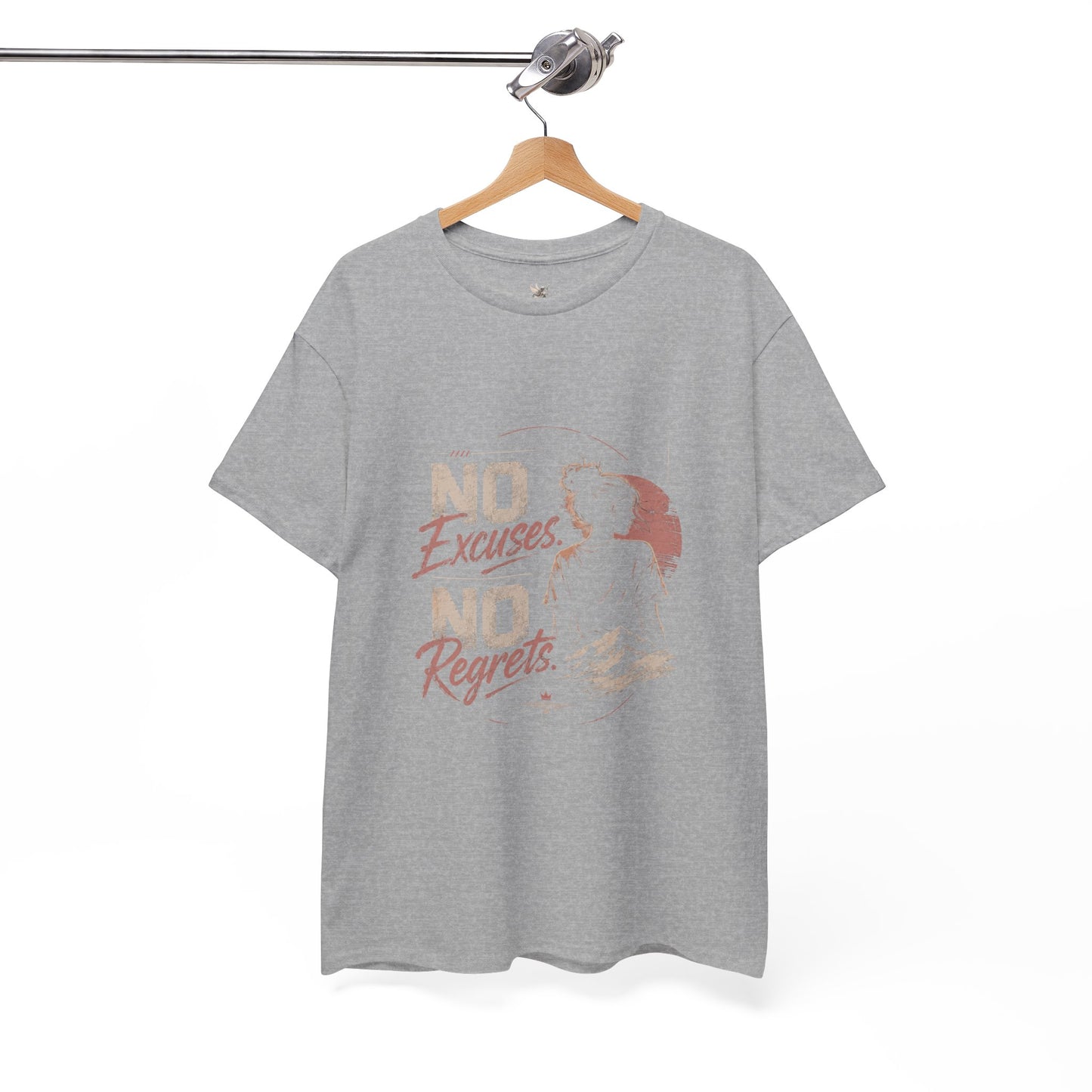 No Excuses No Regrets Tee | Motivational Graphic T-Shirt | Silhouette Design