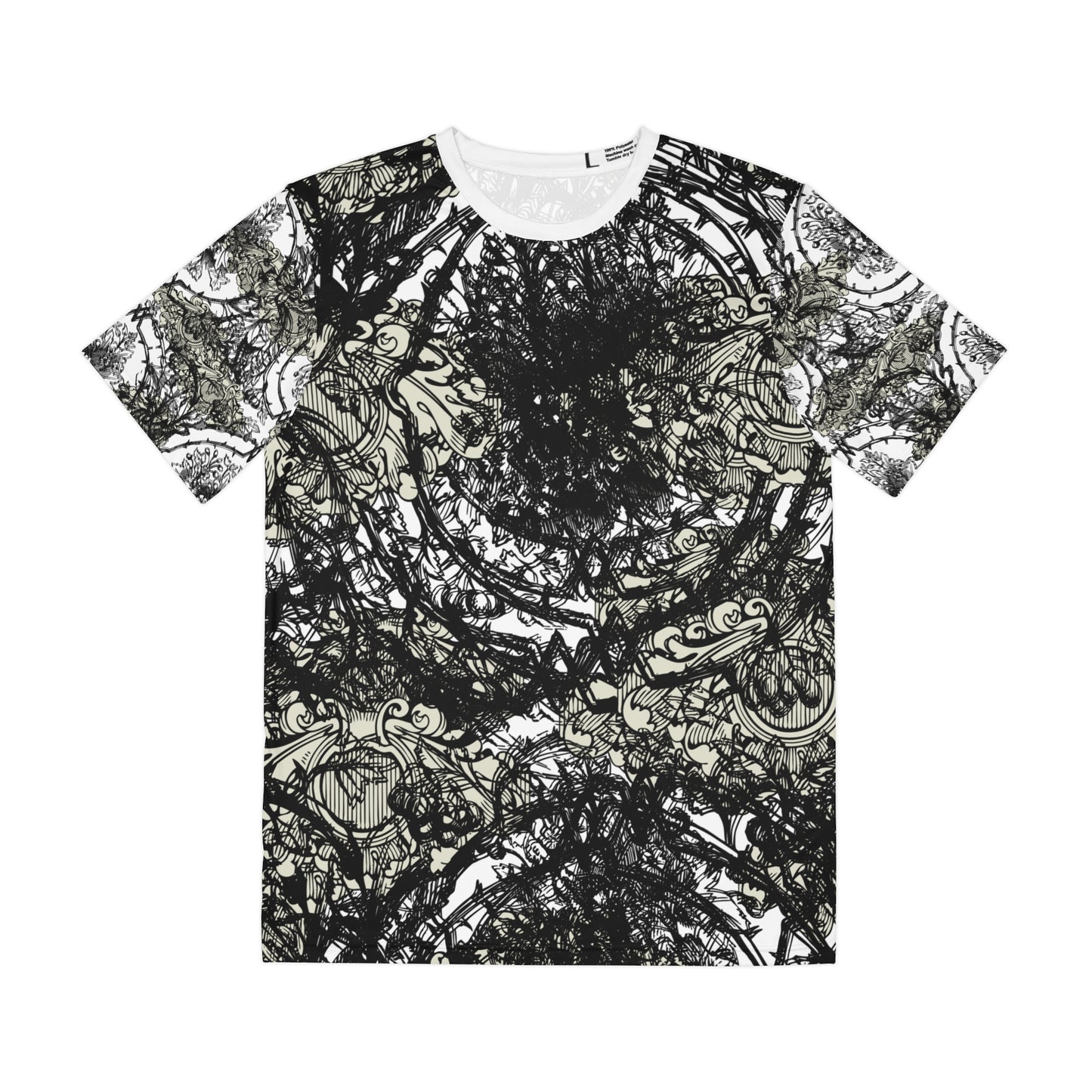Men's Abstract Landscape Tee, Unisex Graphic Shirt, Casual Wear, Street Style, Nature Lover Gift, Festival Outfit