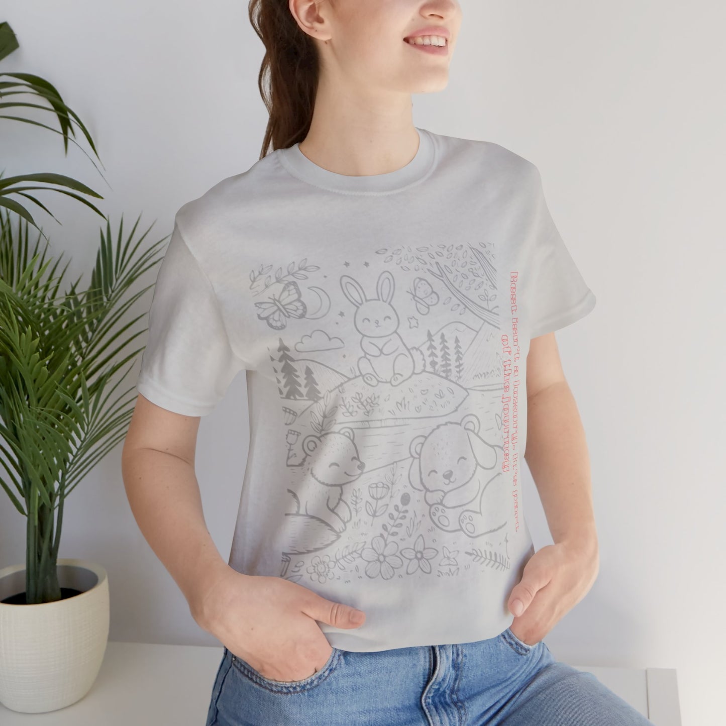 Cute Animal Design Unisex Jersey Tee, Gift for Animal Lovers, Nature Lover Shirt, Spring Fashion Tee, Kids & Adults T-Shirt