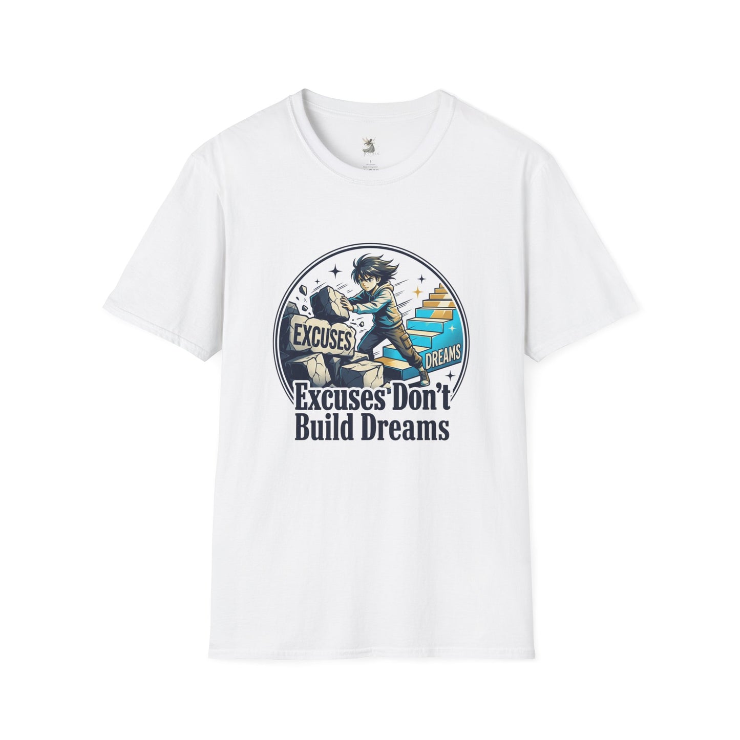 Excuses Don't Build Dreams T-Shirt — Motivational Skateboard Graphic Tee
