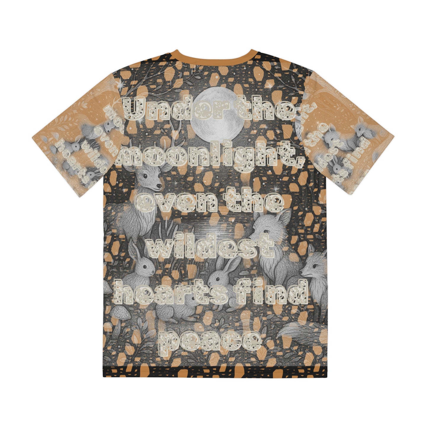 Moonlit Woodland Men's Tee, Nature-Themed Shirt, Peaceful Graphic Tee, Perfect for Outdoor Lovers, Unique Gift for Animal Enthusiasts