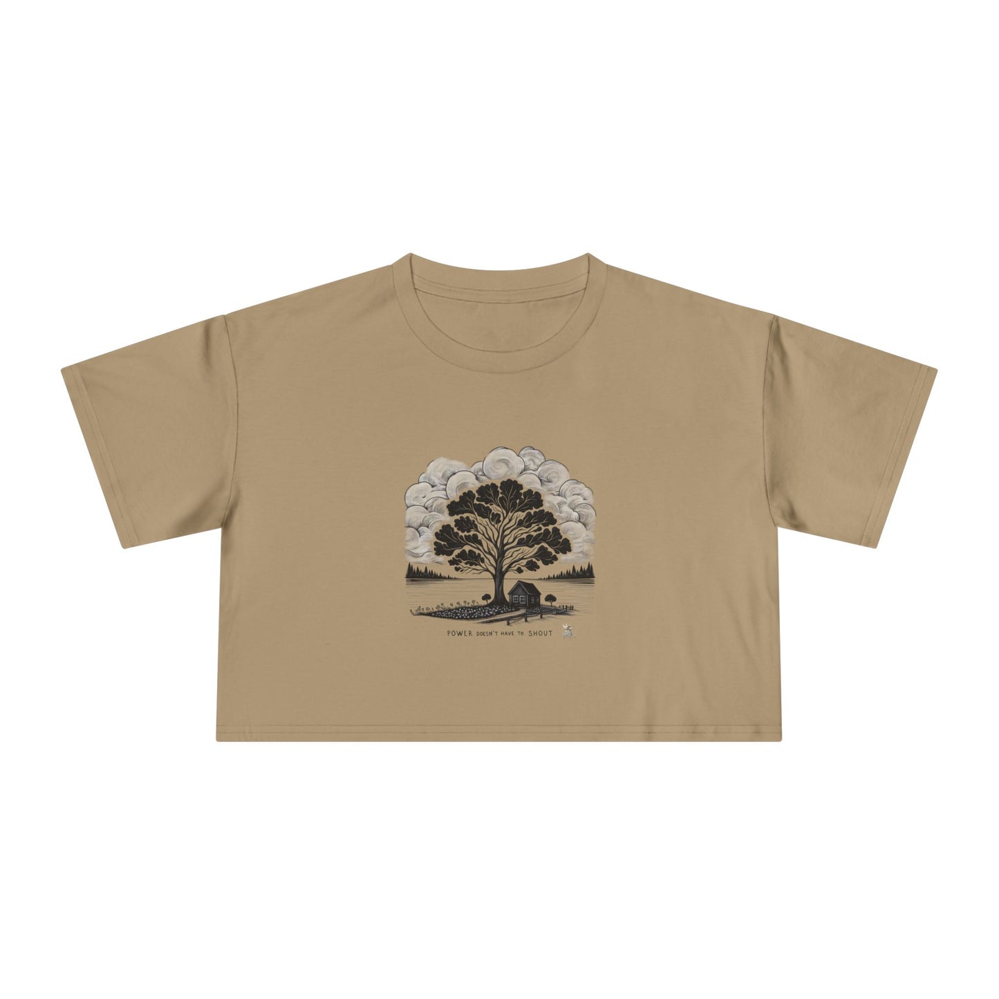 Nature-Inspired Women's Crop Tee, Casual Summer Top, Gift for Nature Lovers, Graphic Tee, Eco-Friendly Fashion