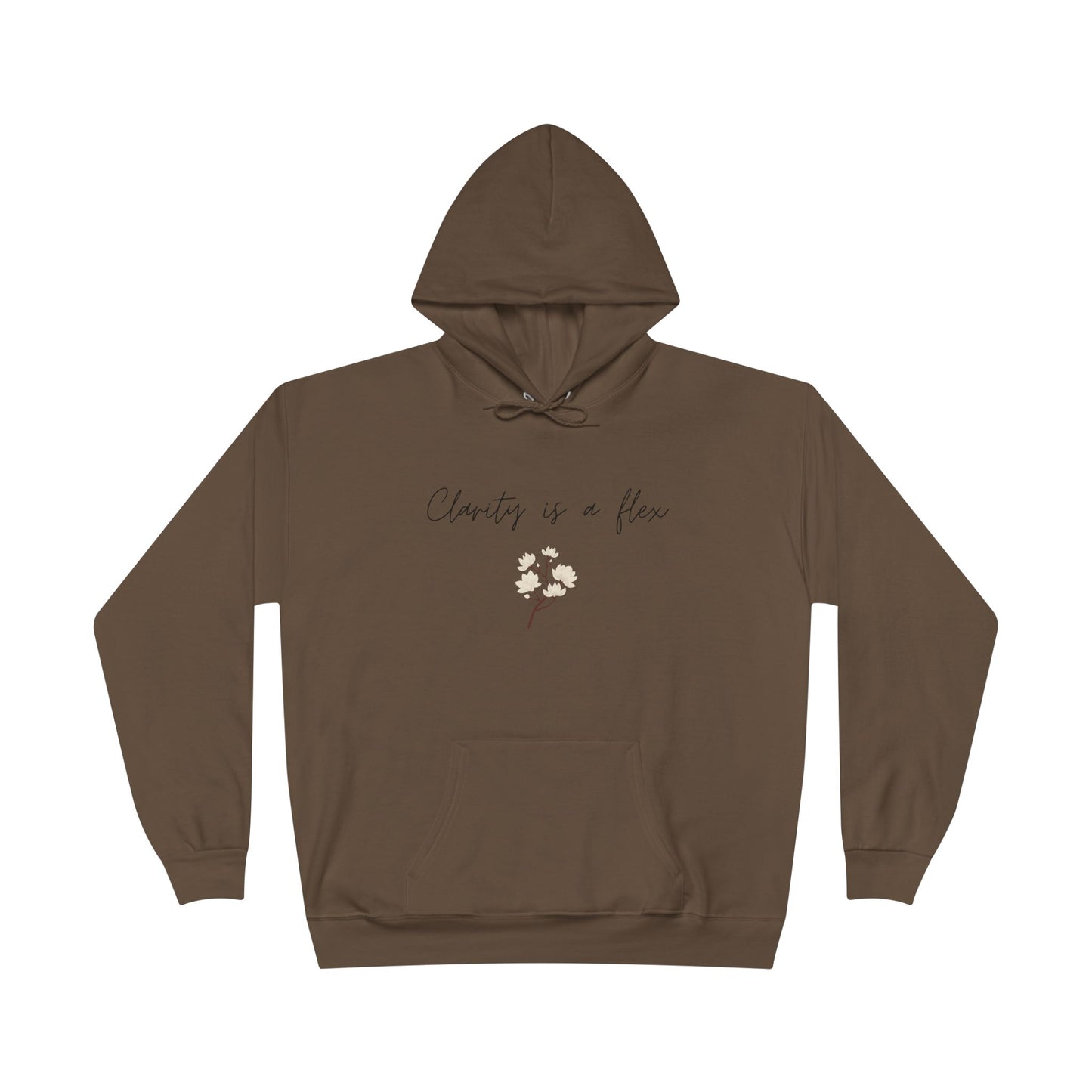 Charity Is a Flower Hoodie — Minimal Floral Charity Quote Pullover