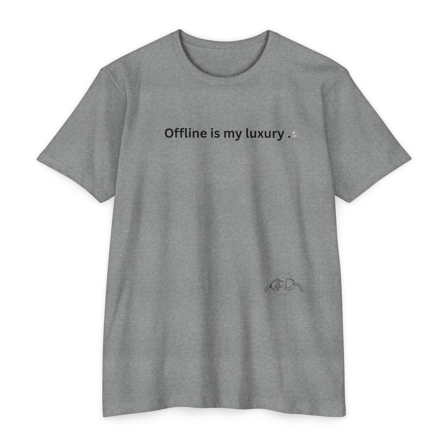 Unisex Relaxed Fit T-Shirt - "Offline is my luxury" - Casual Wear, Gift for Nature Lovers, Mindfulness Apparel, Vintage Style Tee, [...]