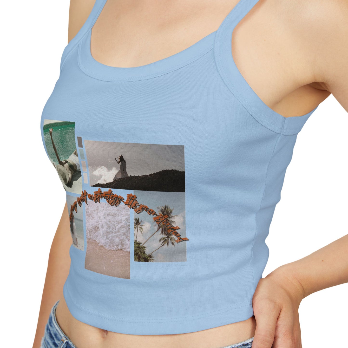 Chic Women's Spaghetti Strap Tank Top, Summer Essential, Vacation Wear, Beach Party, Casual Outfit, Stylish Layering Top