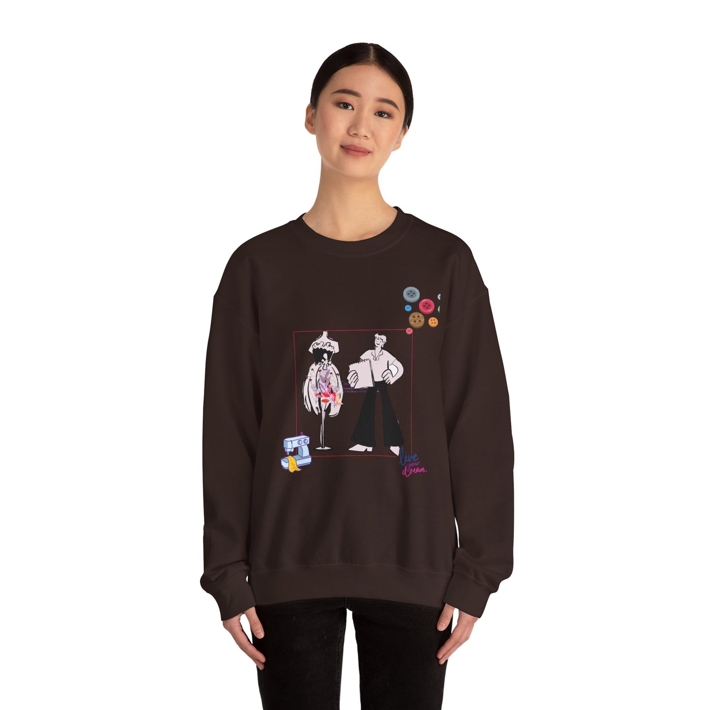 Chic Artistic Crewneck Sweatshirt - Unique Graphic Art, Cozy Gift for Art Lovers, Stylish Layering for Any Occasion, Trendy Sweatshirt